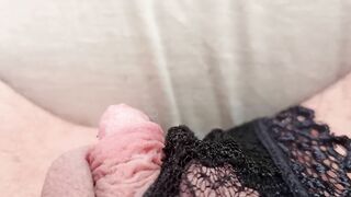 I so enjoy masturbating a big clit in new lacy lingerie