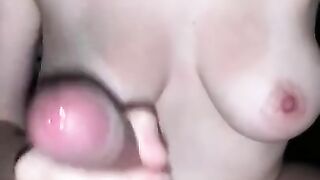 My wife helps me cum with her hands POV