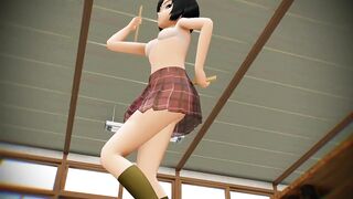 【MMD】Toraze Moho-chans ruler mounting accuracy is poor【R-18】