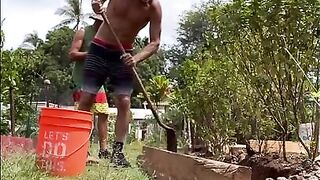 Horny Gardener goes home to unload his Huge Load