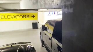 PAWG Sucks Black Cock In Public Parking Garage