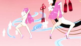 【MMD】Pink girl - Une Une dance 2【R-18】