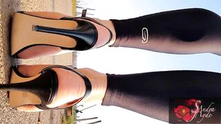 Sandra Jayde 20-03-22 Walking in spandex legging and leather high heels like a real whore trailer