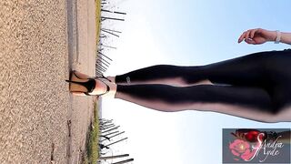 Sandra Jayde 20-03-22 Walking in spandex legging and leather high heels like a real whore trailer