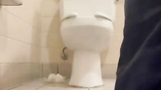 Cumming Hard In Public Restroom