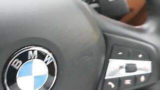 Risky parking public fuck. Big Ass naughty step mom cheating her husband with step son in the car.