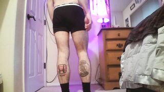 Flexing quads in underwear Pt. 1