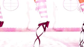 【MMD】Ritsuko & Takane & Azusa - Oto Sister - Gravity=Reality【R-18】