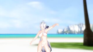 【MMD】Haku-sans - Priplin Gymnastics【R-18】