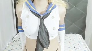 Shimakaze Cosplay - Schoolgirl Big Boobs