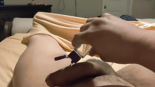 Big Uncut cock solo