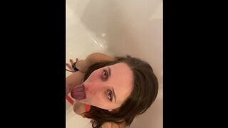 Lana Amira - Filling mouth with piss for the first time