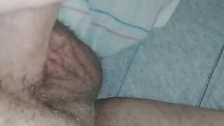 Sensually rubbing my cock