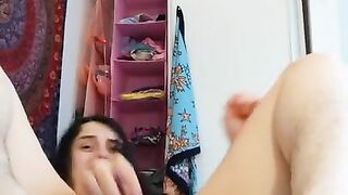 Gasping Moaning Hairy Slut Glass Dildo Hairy Pussy Fucks Herself talking Live Show Chaturbate Cam Ho