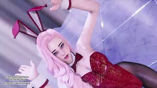 MMD Tara - Bunny Style Ahri Kaisa Seraphine Sexy Kpop Dance League of Legends KDA 4K 60FPS