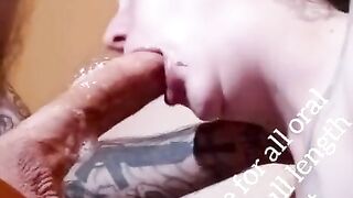 Sloppy dick sucking babe spits on huge cock #0005