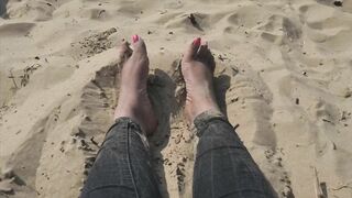 The beach is my favourite place to relax, my feet pics and small clips made into a video file