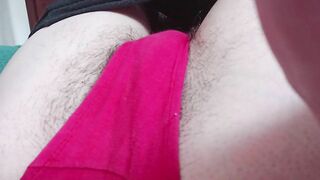 Winter tease in pink panties. Webcam show.