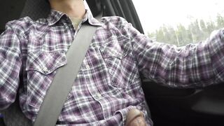 Japanese Kinky guy had enjoyed jerking off on the highway