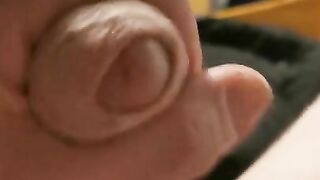 Wanking my fat cock POV