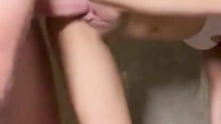 I really love taking a white dick in my tight pussy in the bathroom