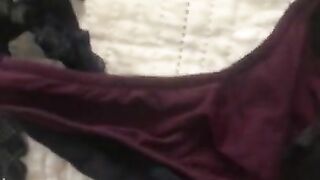 Cum on girlfriend’s panties almost caught