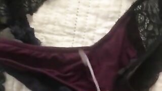 Cum on girlfriend’s panties almost caught