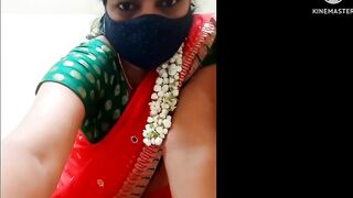 Marathi Divya aunty on Red saree Sexy look