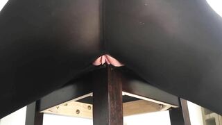 Horny BBW Humps Chair in Ripped Leggings w/ Full Bladder Squirting Pee to Orgasm Part 2 of 2