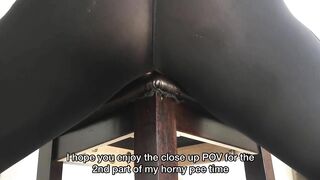 Horny BBW Humps Chair in Ripped Leggings w/ Full Bladder Squirting Pee to Orgasm Part 2 of 2