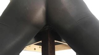 Horny BBW Humps Chair in Ripped Leggings w/ Full Bladder Squirting Pee to Orgasm Part 2 of 2