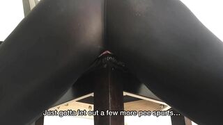 Horny BBW Humps Chair in Ripped Leggings w/ Full Bladder Squirting Pee to Orgasm Part 2 of 2