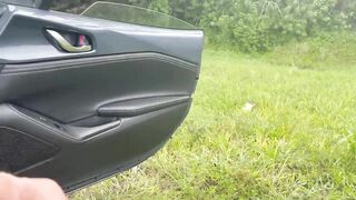 Rental broke down on side of highway so I decided to jerk off and even though I was half cocked I st