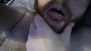 Ginger Beard Hunk Gainer Drinks 1200 calories / verbal masturbation with hot orgasm!