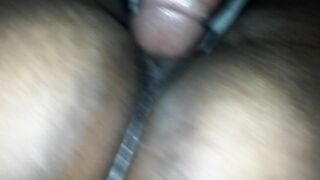 Handcuffed Ebony SLUT sucks dick & DOGGY