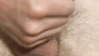 Jerking new cock piercing (moaning cumshot)