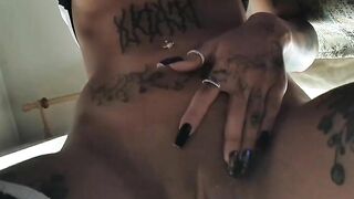 Goth Girl Fucks Her 30cm Dildo POV