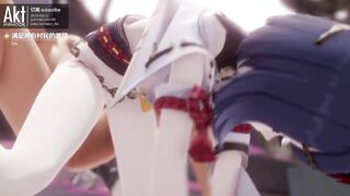 0298 -【R18-MMD】AKT - Genshin Impact Raiden Shogun Ei and Kojou Sara quest to eternity 雷电将军