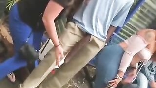 Huge! Big Black Dick Flash in Public Bus Stop