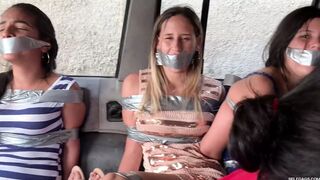 9 Latina College Girls Bound And Gagged Inside Truck