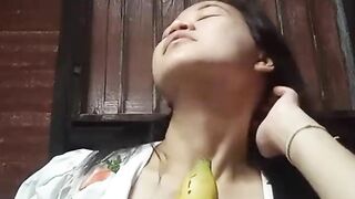 Chinese girl alone at home 34