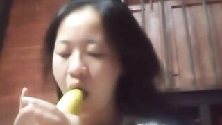 Chinese girl alone at home 32