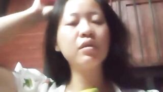 Chinese girl alone at home 32