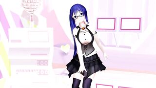 No me importa, Kagura Suzu - VTuber mmd Undress blue hair color edit smixix