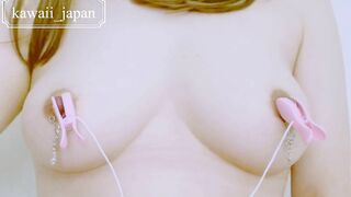 乳首クリップ ニップルリング すごい気持ちい、乳首イキ 喘いですぐイッちゃう　　素人個人撮影　nipple orgasm　음란 유부녀는 젖꼭지 클립 굉장한 기분, 헐떡이는 즉시