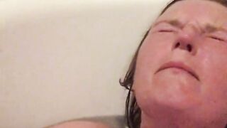 Mistress Wriggler having the most insane orgasm in the bath