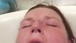 Mistress Wriggler having the most insane orgasm in the bath