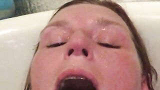 Mistress Wriggler having the most insane orgasm in the bath