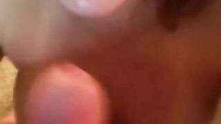 Slutty wife loves sucking the cum out of cock! FitNaughtyCouple