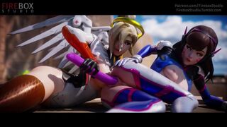 Overwatch Mercy & D.Va Dildo Cum Twitch **firebox Studio** Blizzard